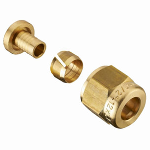 Raccord droit à compression pour tube PER NOYON & THIEBAULT - Ø 16 mm à visser femelle écrou libre F1/2' (15x21) Sachet 10 pces - 3288-1516S10