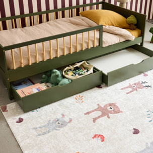 Tiroir lit enfant bois de pin (lot de 2) TIROIR RANGEMENT DE LIT X2