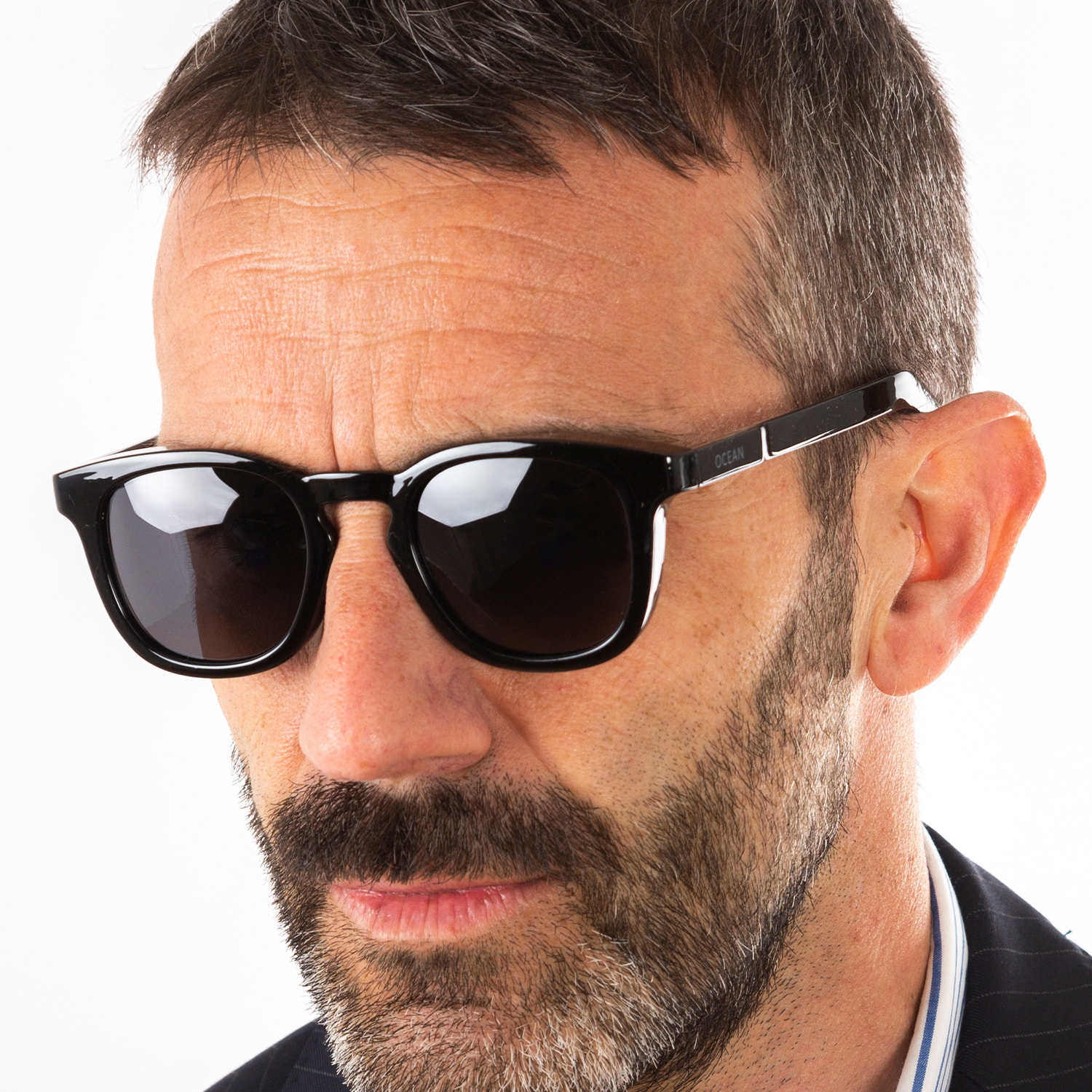 Gafas de sol OCEAN CASSIS - Negro brillante / Ahumada polarizados
