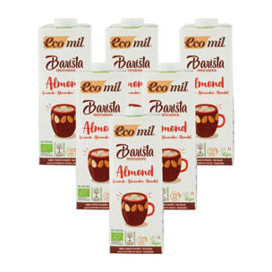 Pack 6 uds Bebida vegetal de Almendra Barista BIO EcoMil 1 L