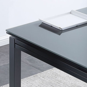 Mesa de comedor extensible Milan 110 Gris oscuro