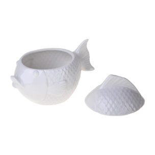 Contenitore pesce - Pezzi 1 - 18,3xH13,5x12,6cm - Colore: Bianco - Bianchi Dino -