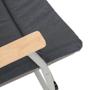 Fauteuil camping pliable gris