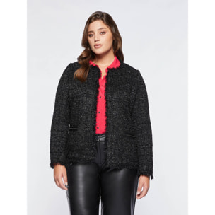 Fiorella Rubino - Chaqueta de tejido de lúrex - Negro