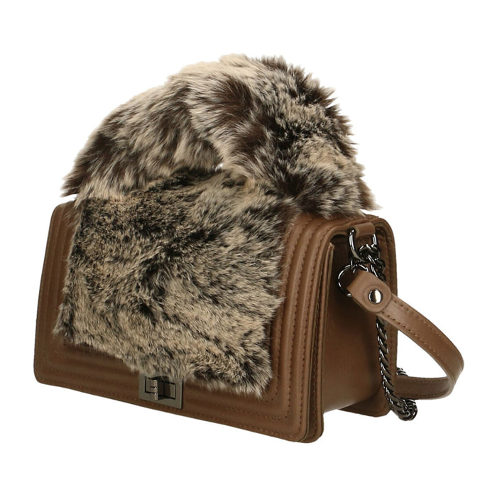 Borsa a tracolla da donna In Vera pelle Made in Italy 24x14x9 cm