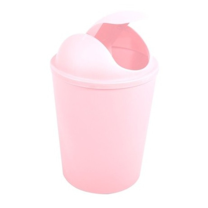 Poubelle à bascule AKO 5,5L Rose Pastel MSV