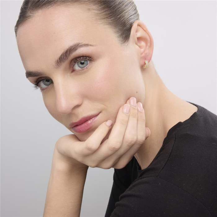 Pendientes acabado oro amarillo de 18k y Circonita Brillante