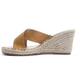 Sandalias de Cuña - Marron - Altura: 7 cm