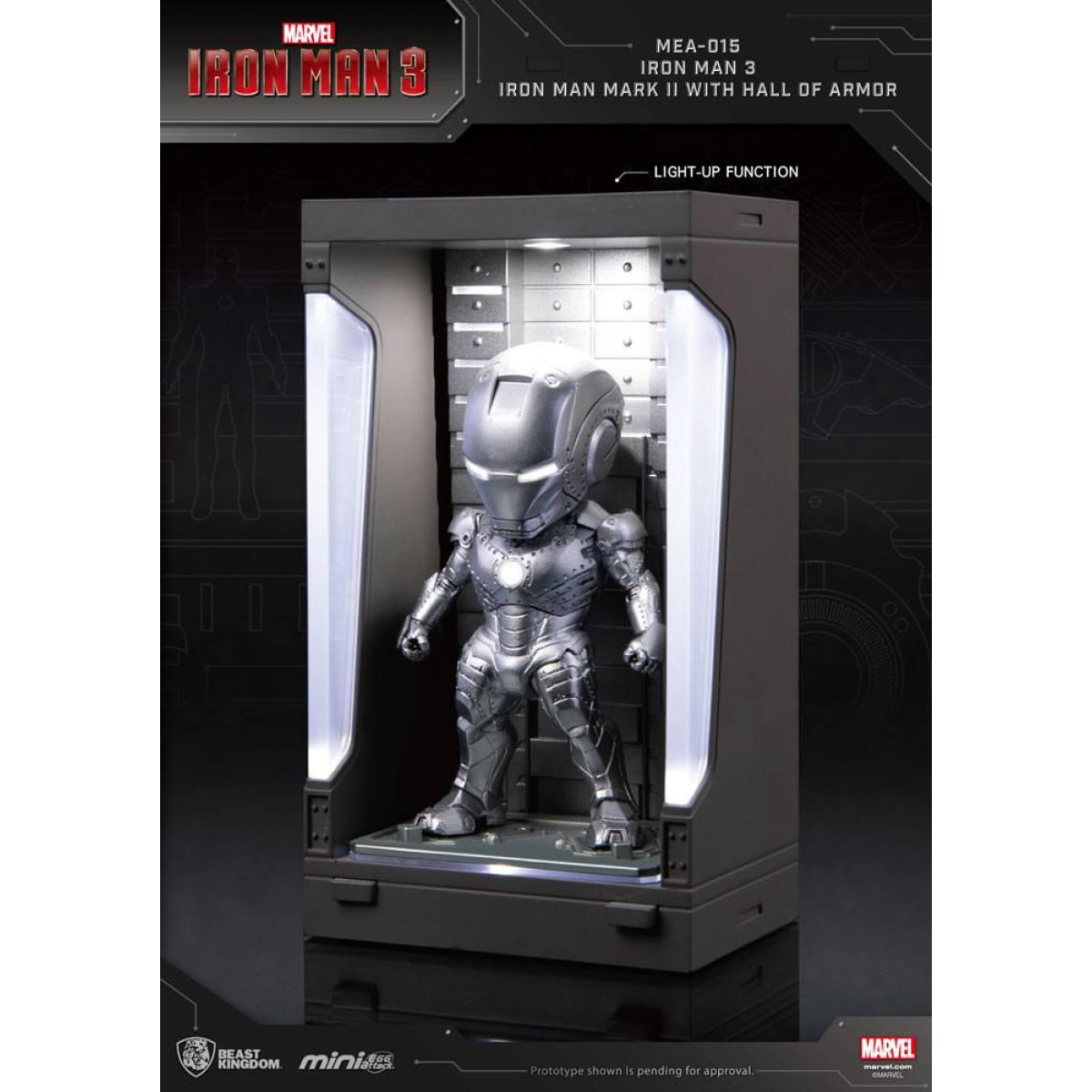 Iron Man 3 Statua Sala Delle Armature Mark Ii Figura 8cm Mini Uova Beast Kingdom