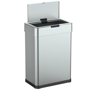 Poubelle automatique inox DAYTONA argent 60L