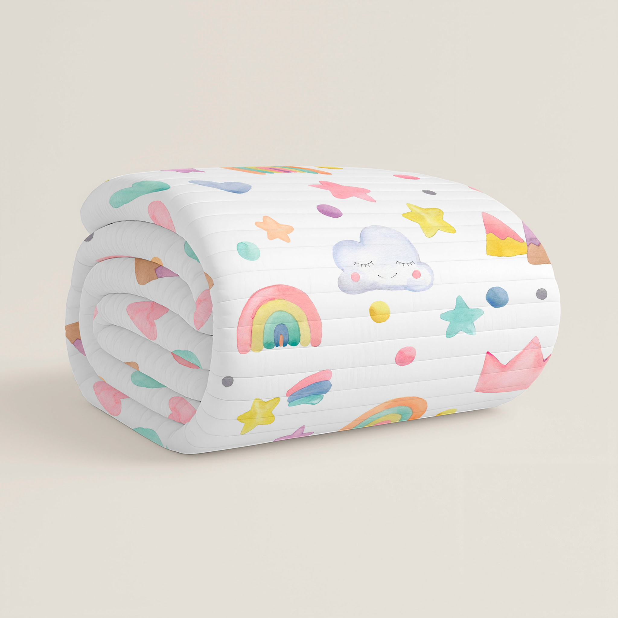 Cool Kids - Colcha Bouti Estampada - 100% Algodón - 70 gr/m² - Confetti