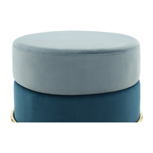 Pouf contenitore Matilda 100 in velluto blu