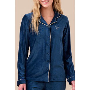 Pigiama donna ciniglia a coste articolo velvet. Noidinotte