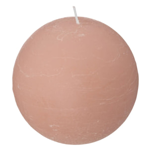 Bougie boule rustique rose clair 445g