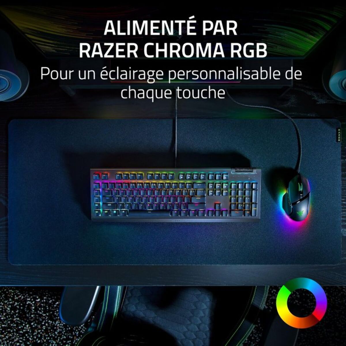 Clavier gamer RAZER BLACKWIDOW V4 X SWITCH JAUNE