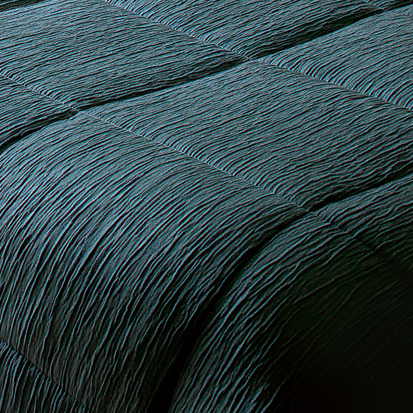 Edredon ou jeté de lit  - Effet Froissé - Bleu