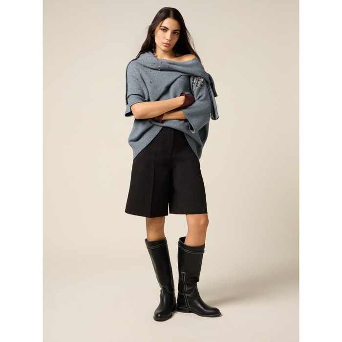 Oltre - Pantalones bermuda - Negro