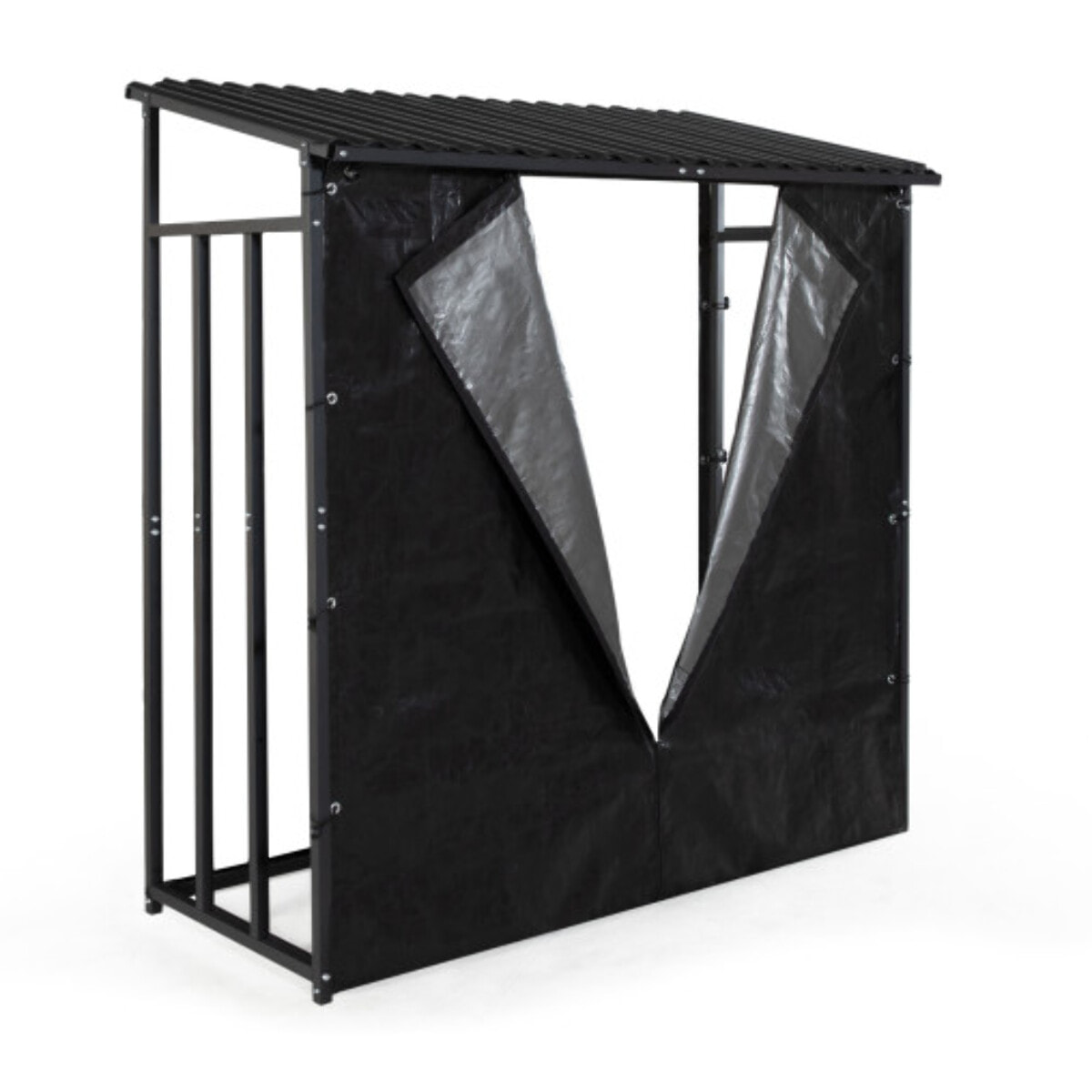 Abri bûches en métal