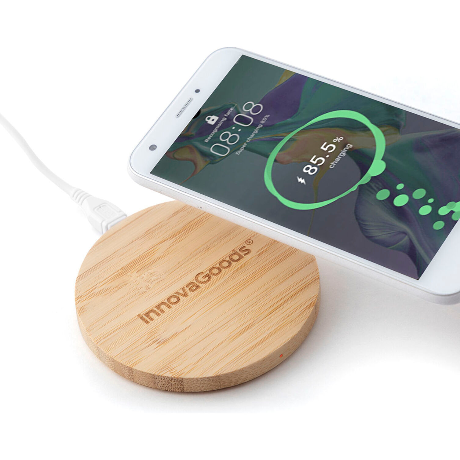 Caricabatterie Senza Fili in Bambù Wirber InnovaGoods