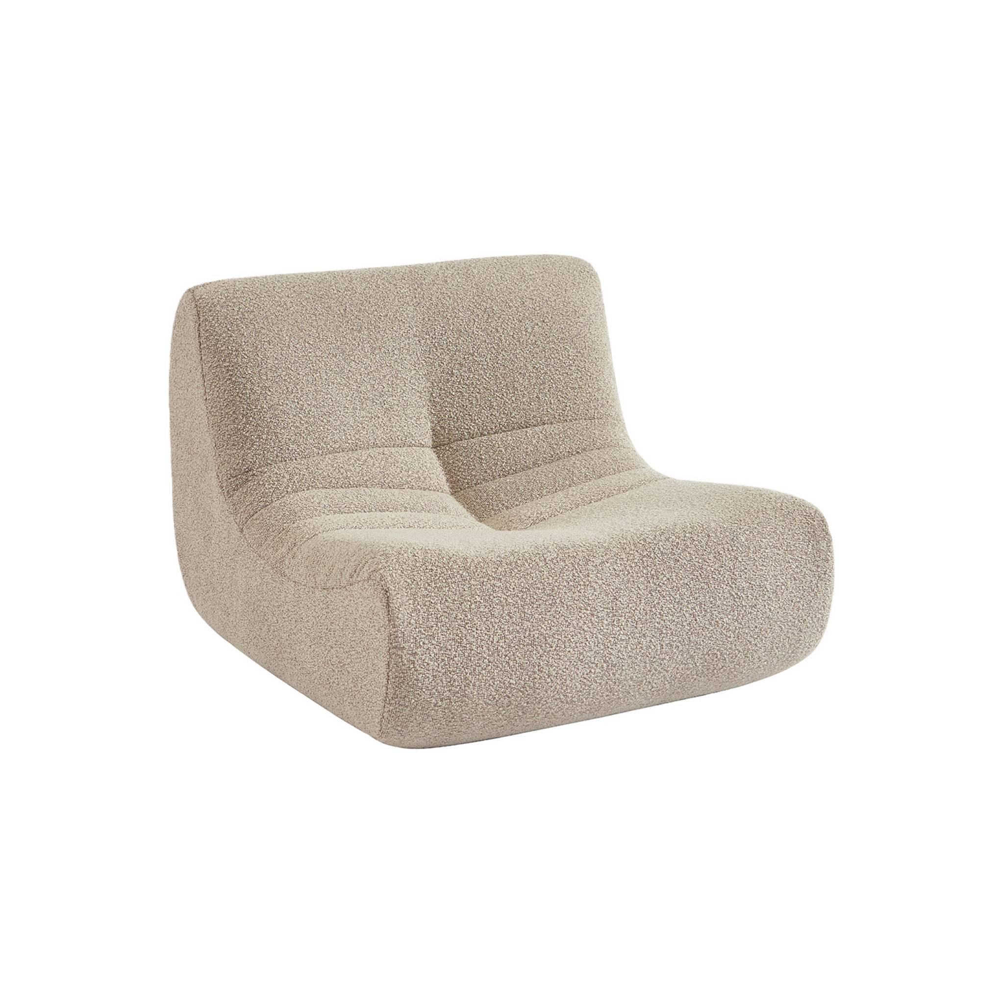 Fauteuil chauffeuse enfant bouclette texturée 1 place beige - Sokol Kids