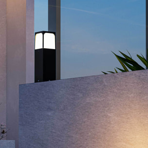 FORLIGHT Veta baliza exterior negra para bombilla E27