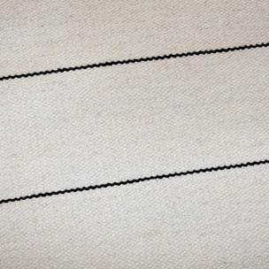 Tapis kilim Reversible Veko tissé à la main en laine beige