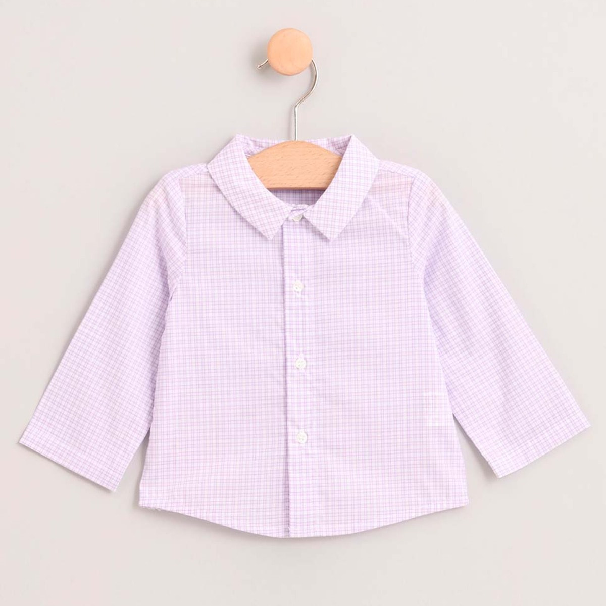 CAMISA CUADROS VIOLETA