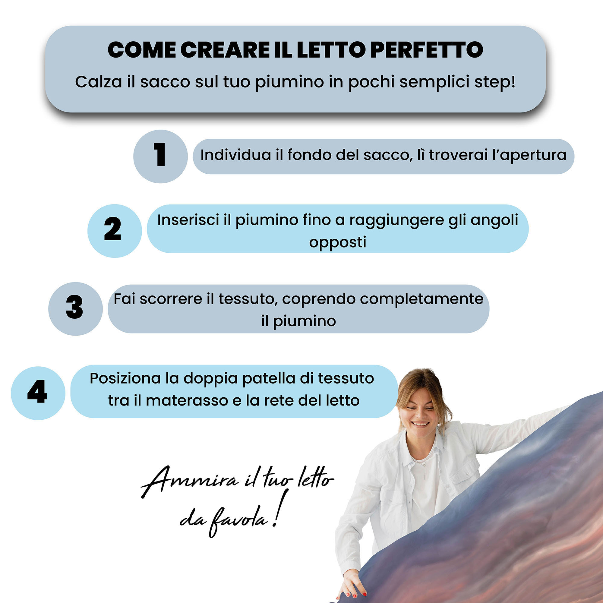 PARURE COPRIPIUMINO GOODNIGHT - STAMPA DIGITALE 100% Microfibra