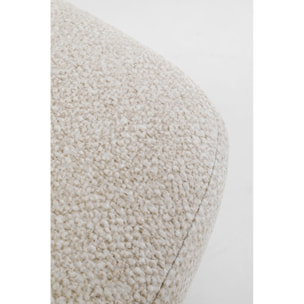 Fauteuil pivotant et repose-pieds Jules beige Kare Design