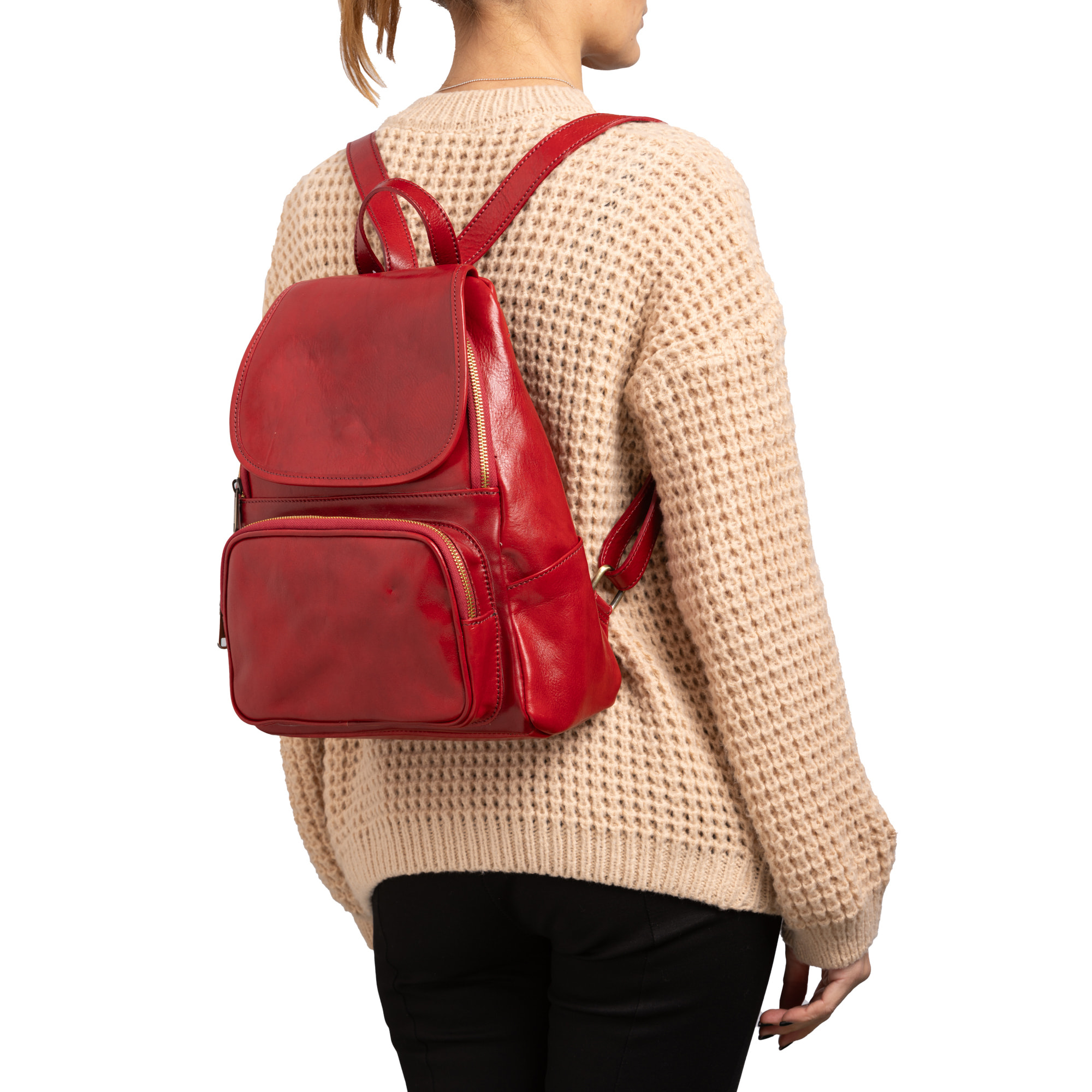 Borsa a spalla  da donna In Vera pelle Made in Italy 34x26x16 cm