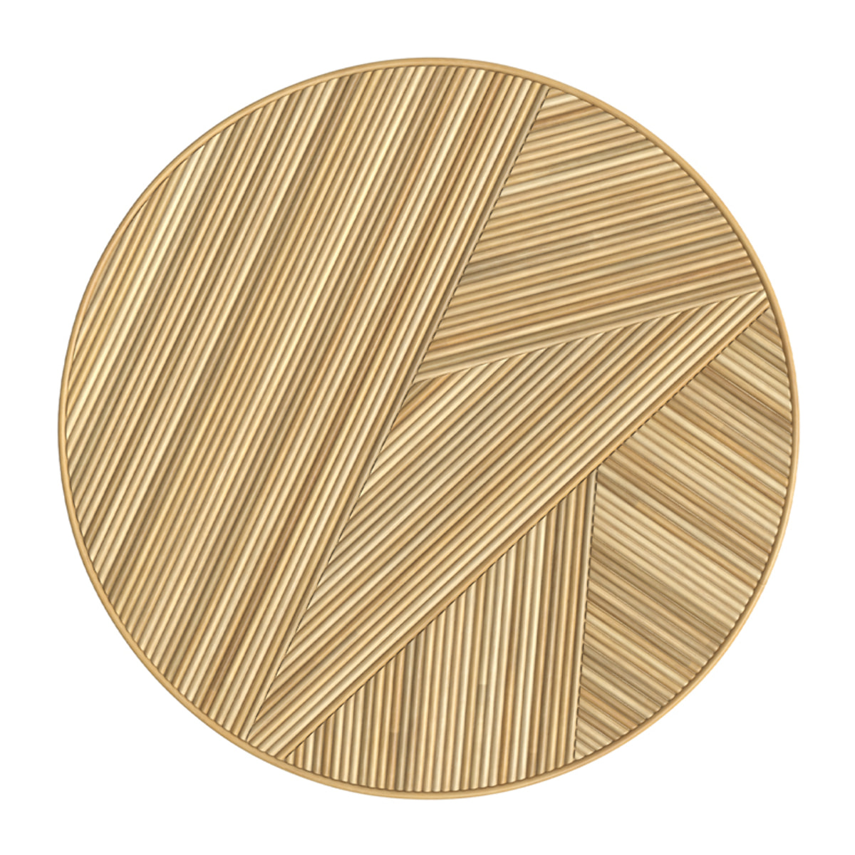 Table basse ronde D80 cm en rotin naturel - Hélène