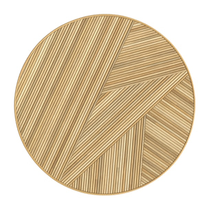 Table basse ronde D80 cm en rotin naturel - Hélène
