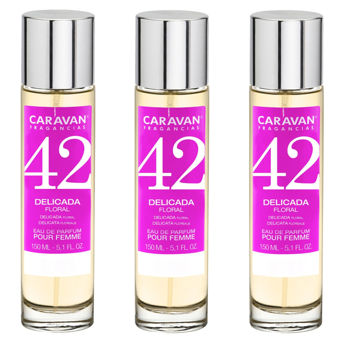 Caravan fragancias set de 3 frascos perfume de mujer nº42, de 150 ml