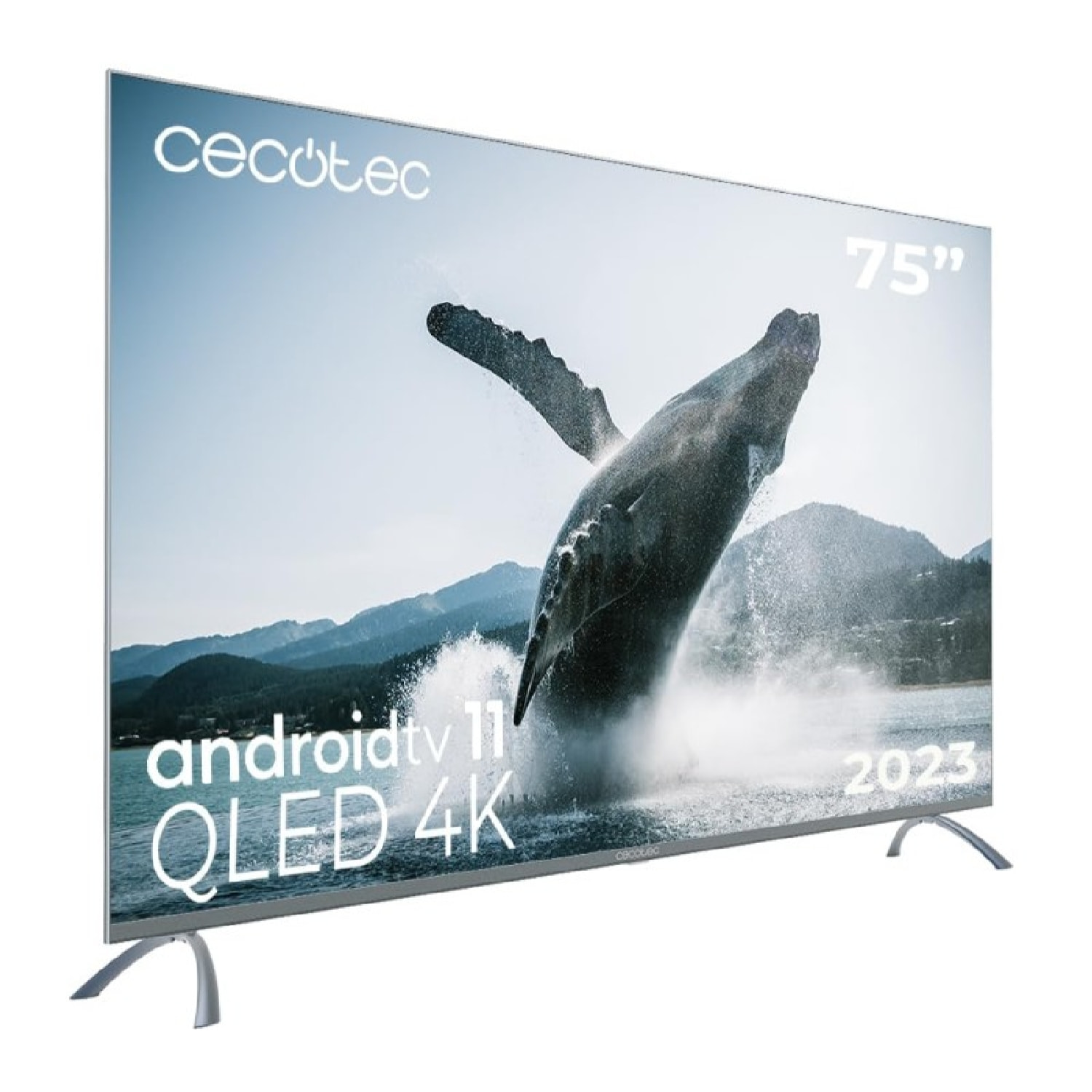 Cecotec Téléviseur QLED 75" Smart TV Série V3+ VQU30075+S, 4K UHD, Android TV 11