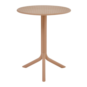 Tavolo alto da esterno in polipropilene 60x60x75cm tortora – Coimbra