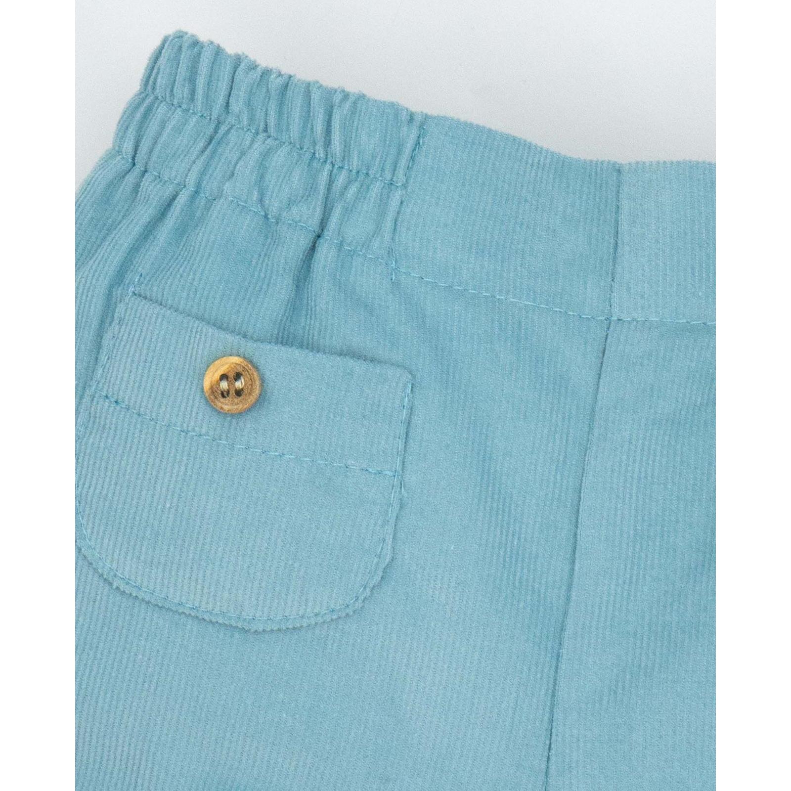 Pantalón con gomitas pana azul