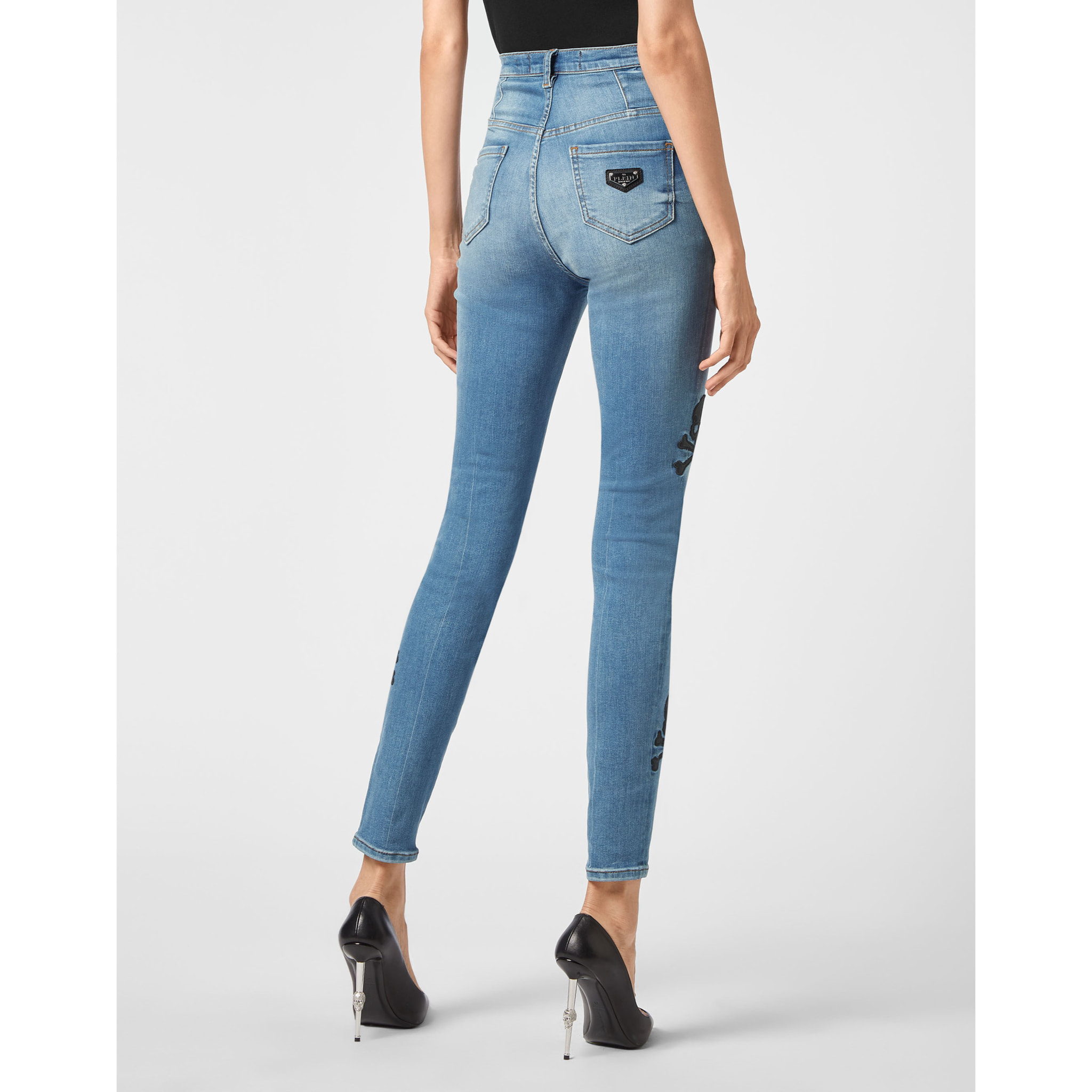 PHILIPP PLEIN Super High Waist Jegging SKULL