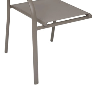 Fauteuil de jardin Piazza empilable noisette