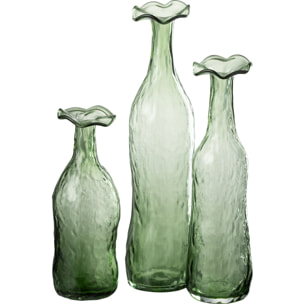 J-Line vase Eclosion - verre - vert - large