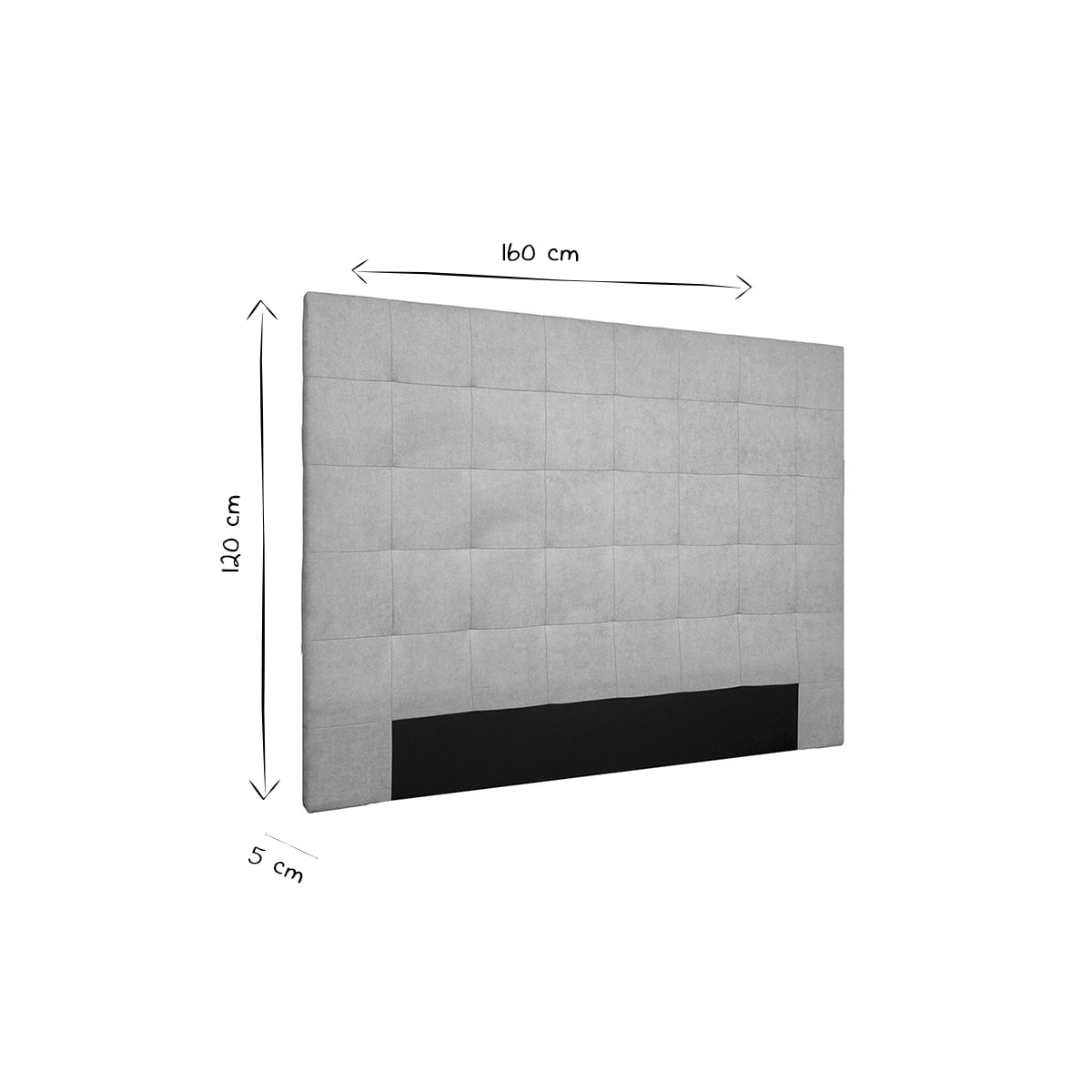 Tête de lit capitonnée en tissu bleu canard L160 cm HALCIONA