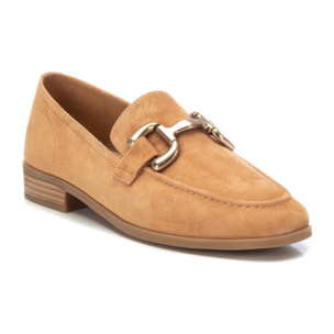 Zapato mocasín de piel camel