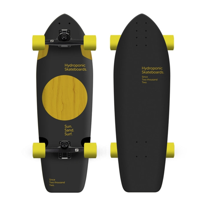 Surfskate Hydroponic SQUARE Lunar Black/Yellow