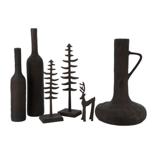 J-Line décoration sapin de Noël - aluminium - marron foncé - large