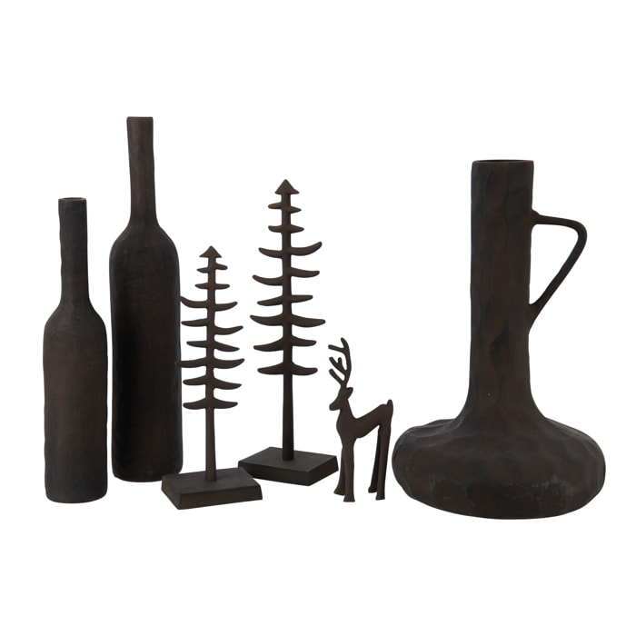 J-Line décoration sapin de Noël - aluminium - marron foncé - large