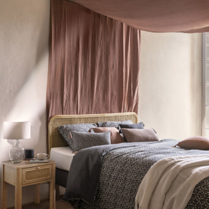 Rideau "Jamana" en coton 130x260cm rose