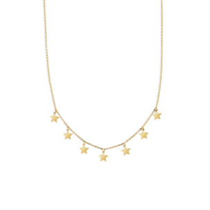 Collar Mini Stars Plata Baño Oro