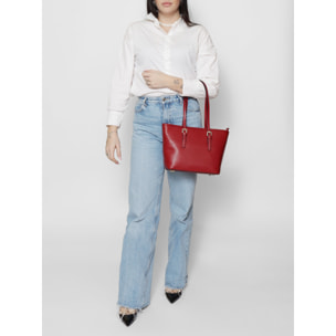 Borsa a spalla da donna - Modello Chantal - Vera pelle - 26.0 x 23.0 x 12.0 cm