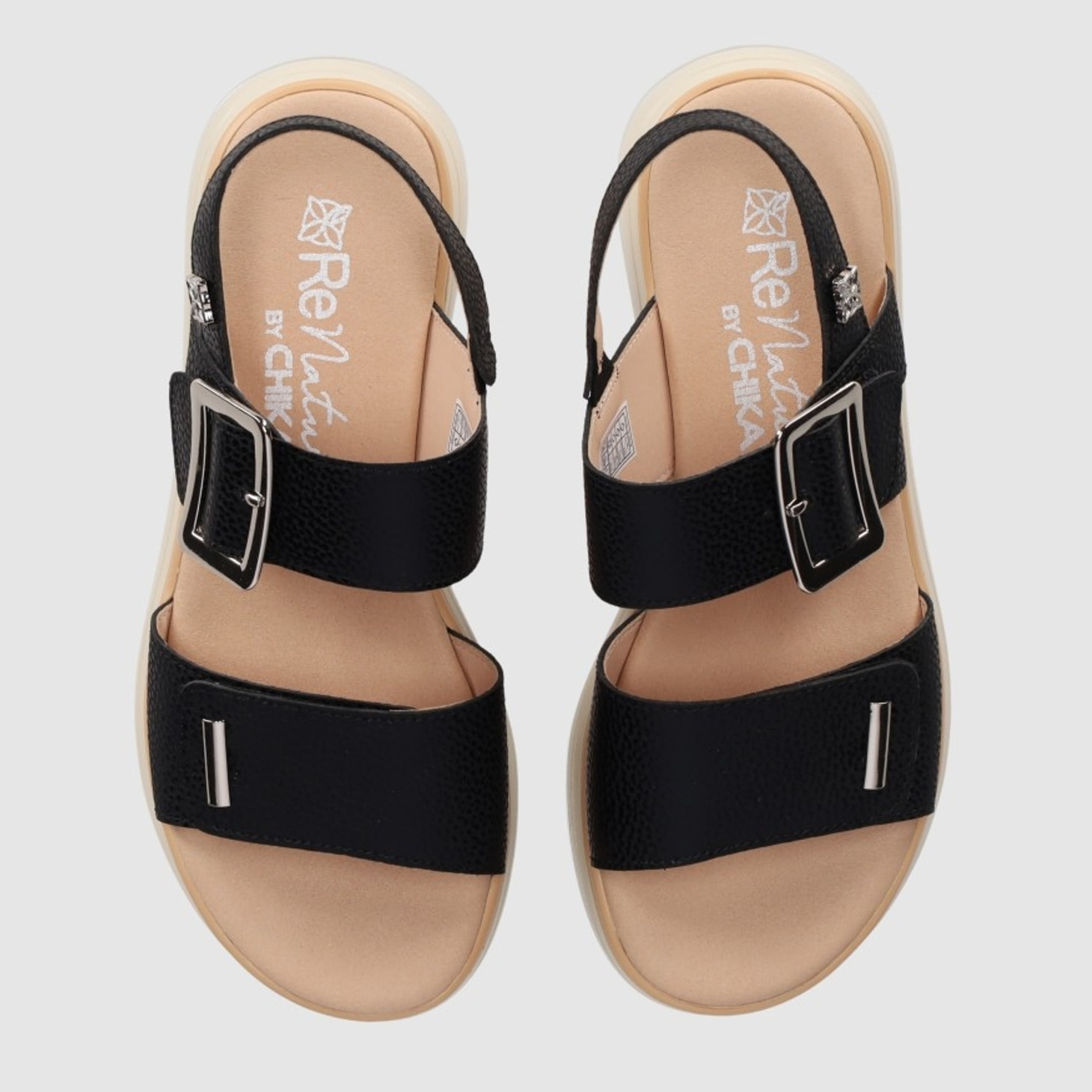 Sandalias de Piel - Negro - Tacón: 5 cm