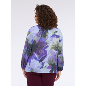 Fiorella Rubino - Blusa con estampado floral de viscosa - Violeta