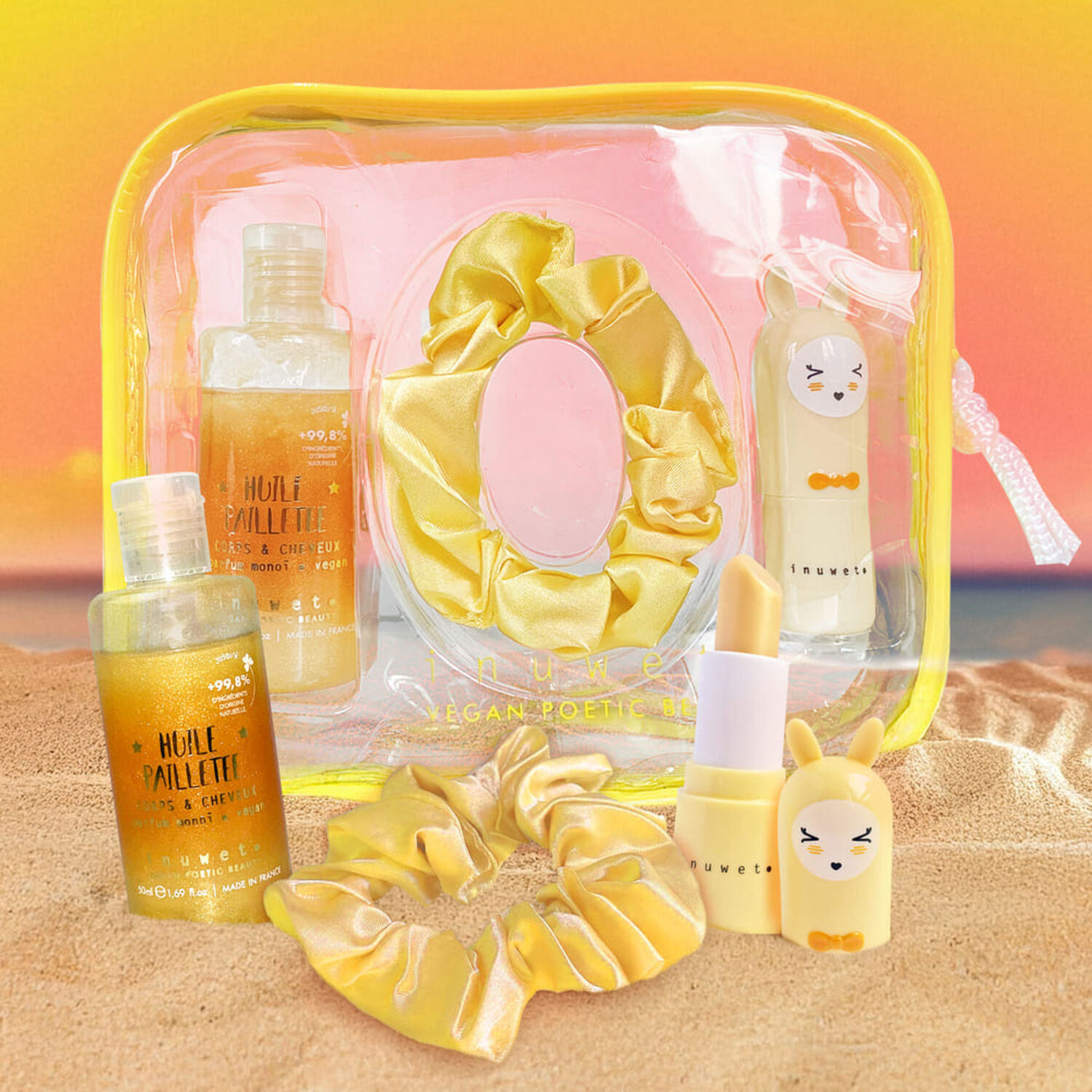 Camille - Trousse Huile Pailletée Corps 50 ml + 2 Produits